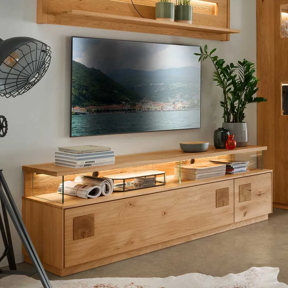 Wohnen Wildeiche TV Board mit 170 cm Breite - Millena