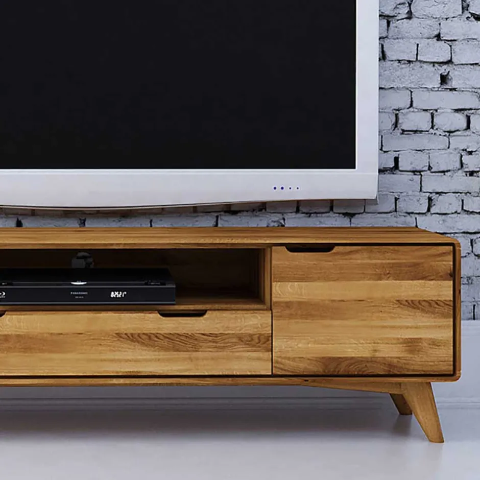 Wohnen Wildeiche TV Unterschrank mit Schublade - Eavy II