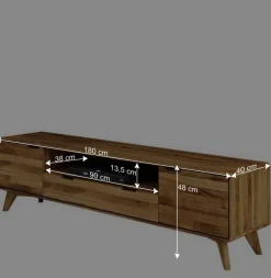 Wohnen Wildeiche TV Unterschrank mit Schublade - Eavy II