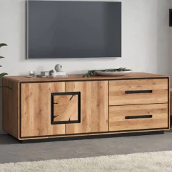 Wohnen Wildeiche TV-Kommode in modernem Design - Shipper