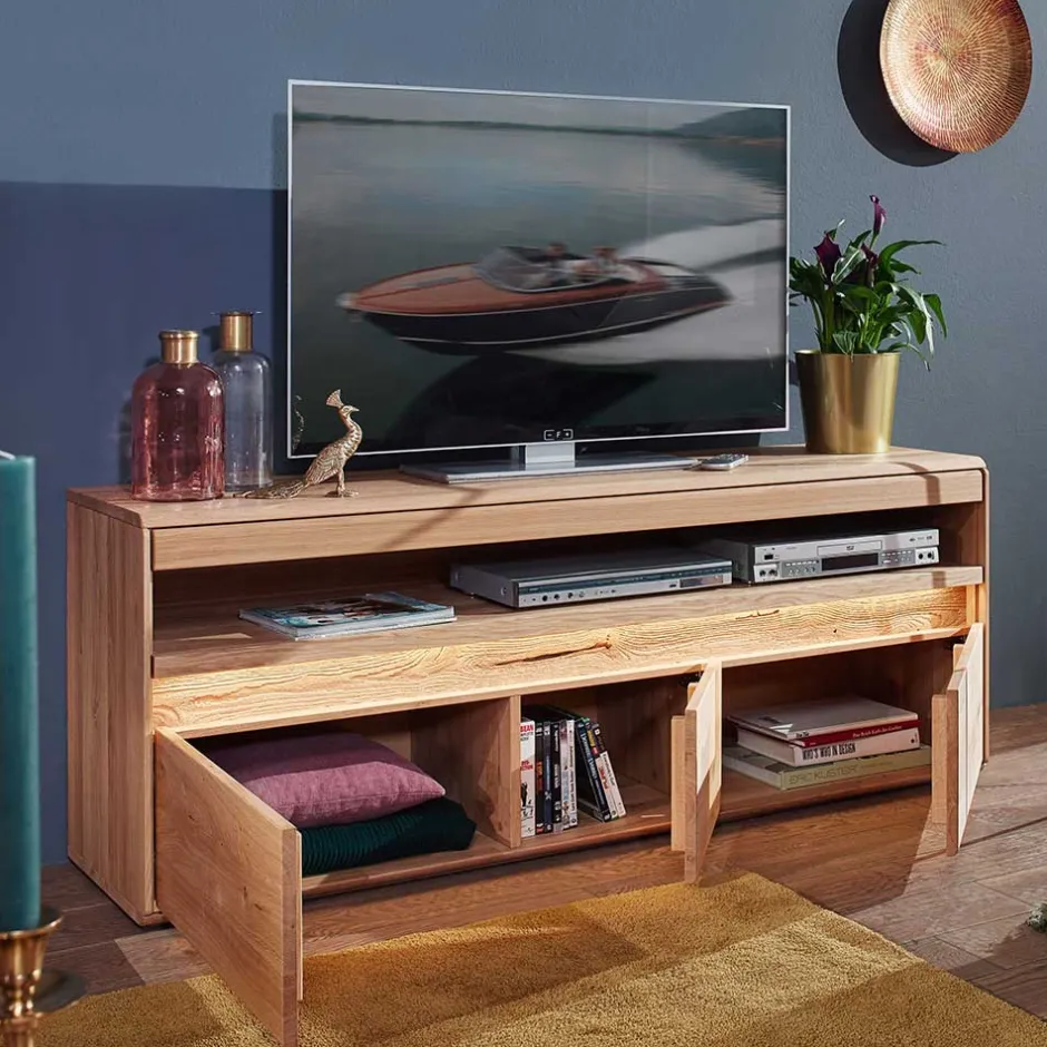 Wildeiche Unterschrank für TV mit Beleuchtung - Acmida^Wohnen Sale