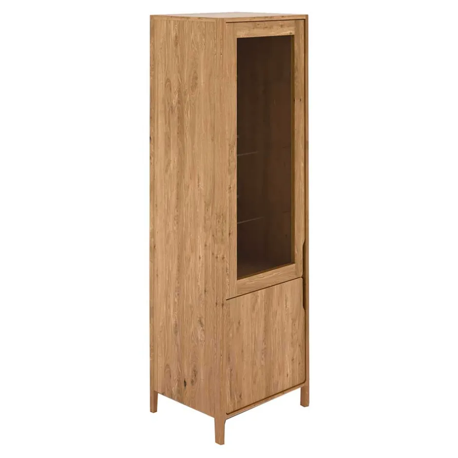 Wildeiche Vitrine in modernem Design - Laida^Wohnen Clearance