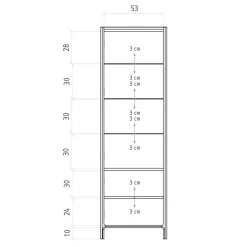 Wildeiche Vitrine in modernem Design - Laida^Wohnen Clearance