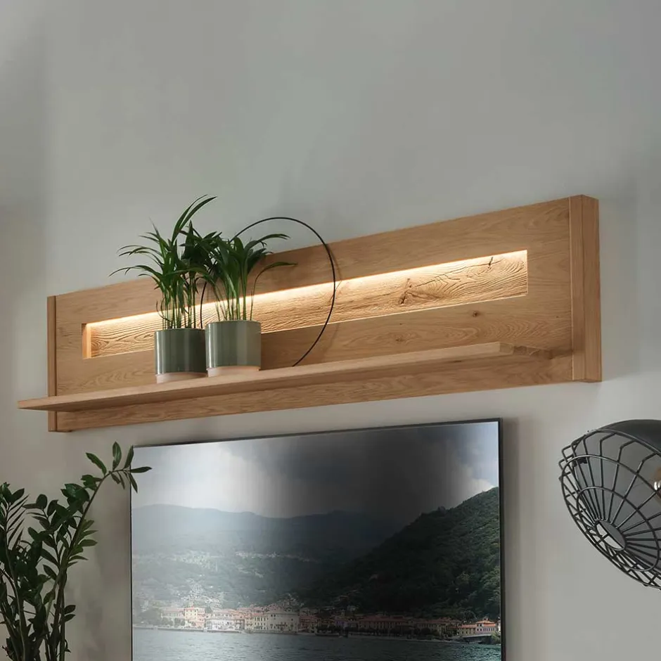 Wildeiche Wandboard geölt - 156 cm breit - Obinson^Wohnen Discount