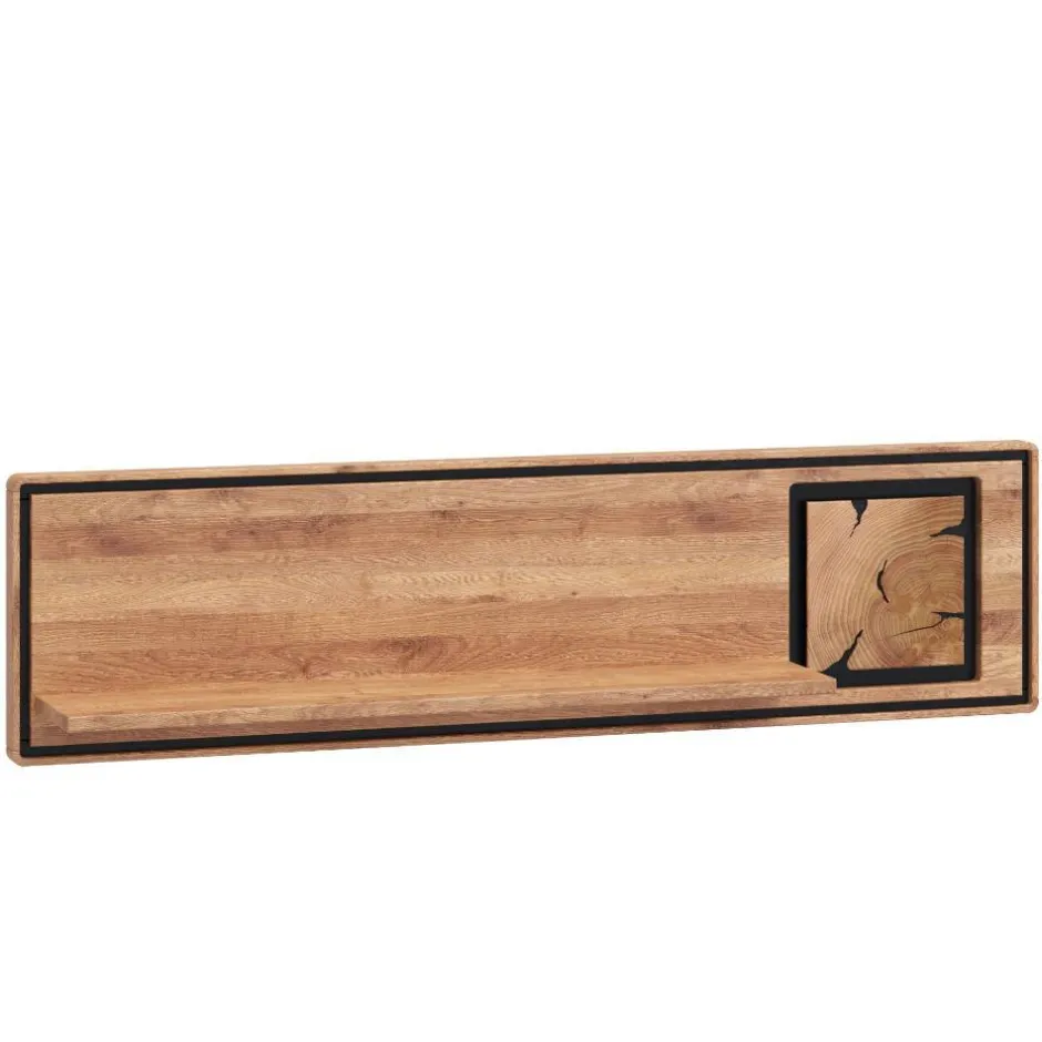 Wohnen Wildeiche Wandboard mit Hirnholz Applikation - Shipper