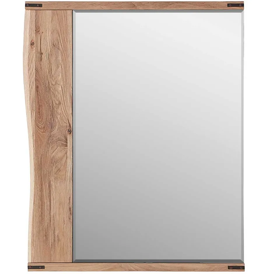 Wohnen Wildeiche Wandspiegel mit Baumkante - Konvava