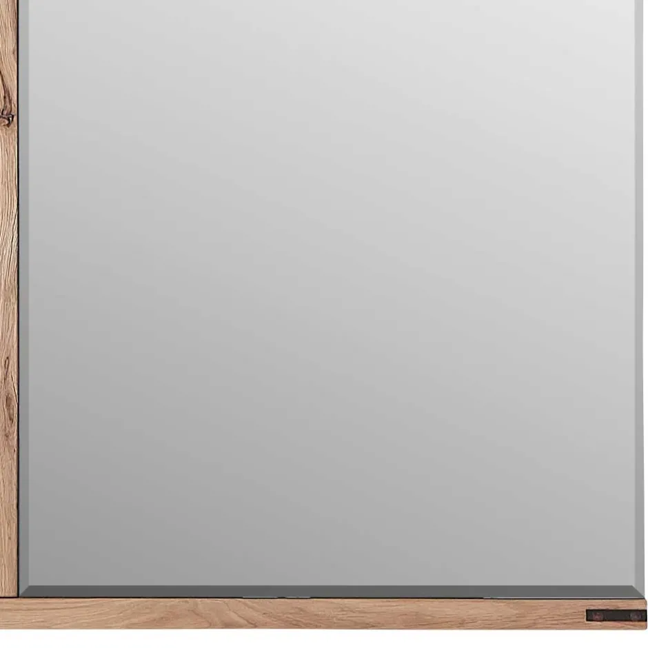 Wohnen Wildeiche Wandspiegel mit Baumkante - Konvava