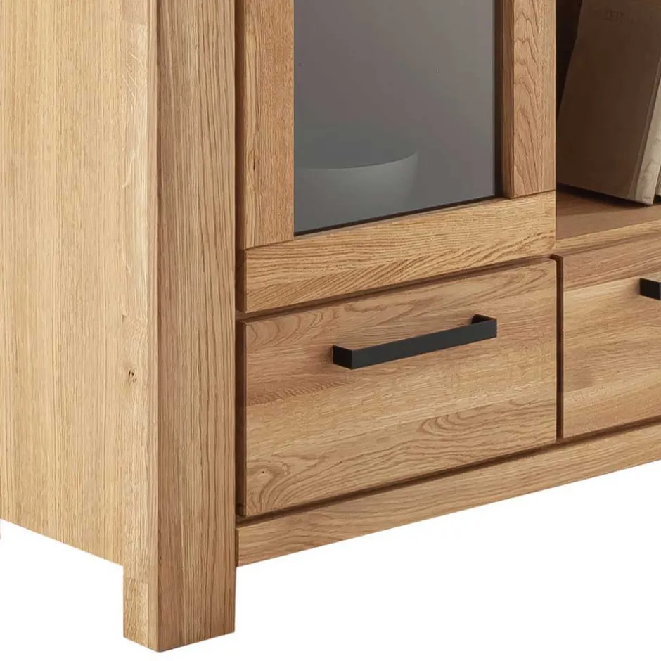 Wohnen Wildeiche Wohnwand Set teilmassiv - Sophia (vierteilig)