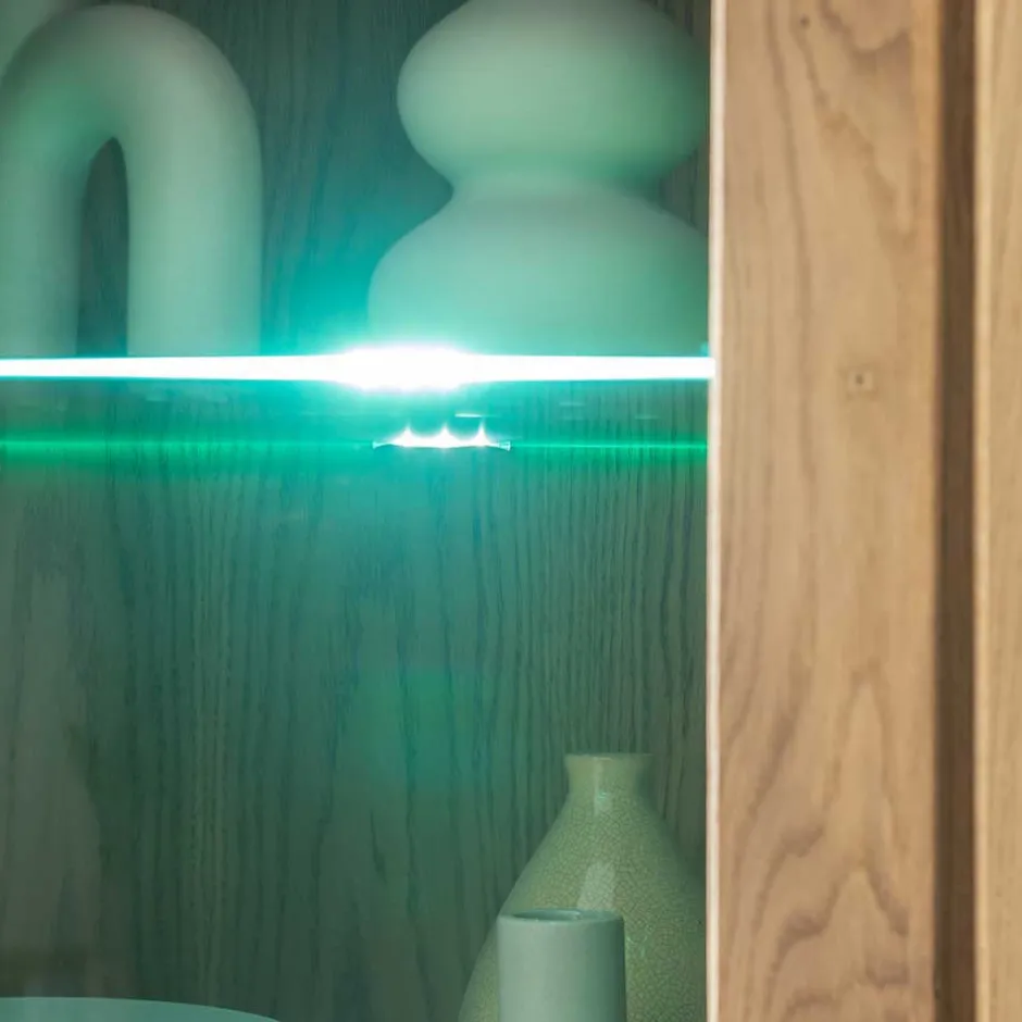 Wohnen Wildeiche Wohnwand Set teilmassiv - Sophia (vierteilig)