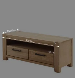 Wohnen Wildeiche Wohnwand Set teilmassiv - Sophia (vierteilig)