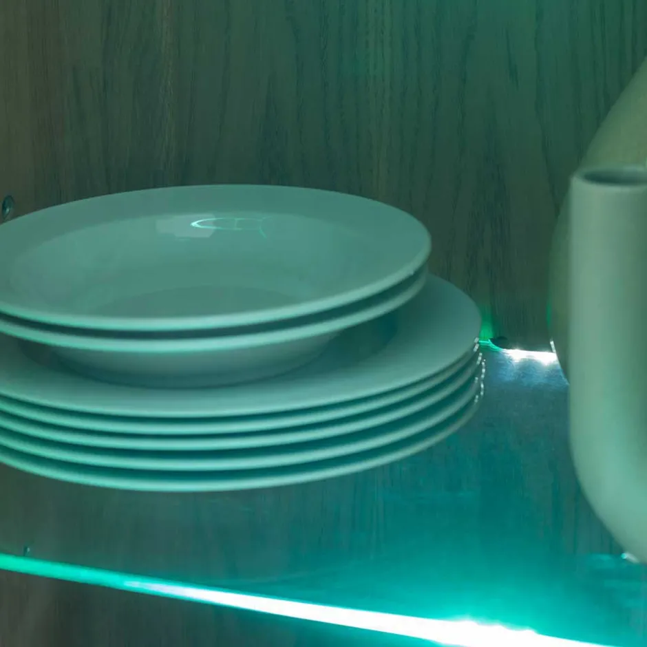 Wohnen Wildeiche Wohnwand Set teilmassiv - Sophia (vierteilig)