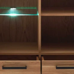 Wildeiche Wohnzimmerschrank teilmassiv - Sophia^Wohnen Sale