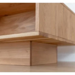 Wildeiche Wohnzimmertisch auf Sockelgestell - Cocondar^Wohnen New