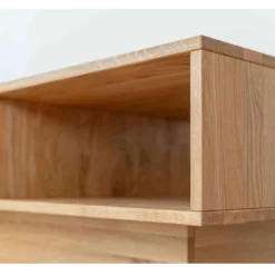 Wildeiche Wohnzimmertisch auf Sockelgestell - Cocondar^Wohnen New