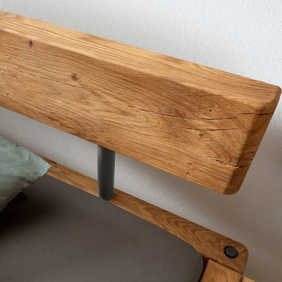 Wohnen Wildeichebett mit Balken-Kopfteil - Swan