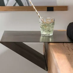 Wohnen Wildeichebett mit Balken-Kopfteil - Swan