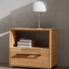 Wildeiche-Nachtkommode mit Fach - Kassanda^Wohnen Clearance