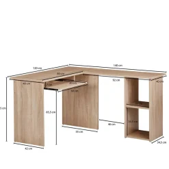 Winkelschreibtisch in Sonoma-Eiche - Mavricara^Wohnen