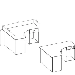 Winkelschreibtisch in Weiß - Rainy^Wohnen Best