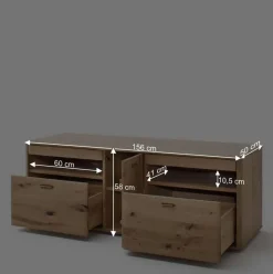 Wohnmöbel aus Eiche Massivholz - Destal (vierteilig)^Wohnen Best