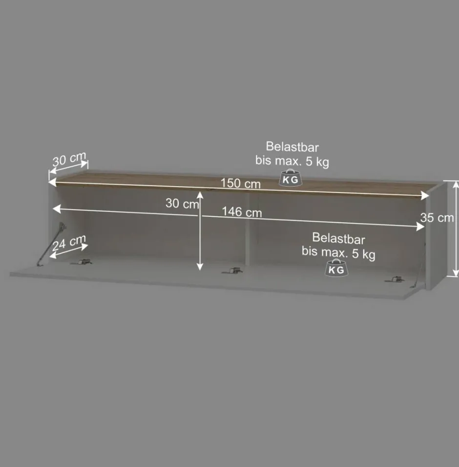 Wohnen Wohnmöbel Programm 400 cm breit - Nonessia (fünfteilig)