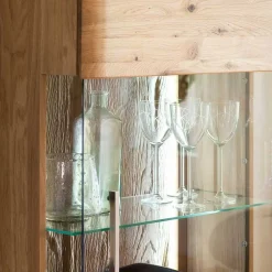 Wohnen Wohnmöbel Set in Eiche Bianco - Crokas (vierteilig)