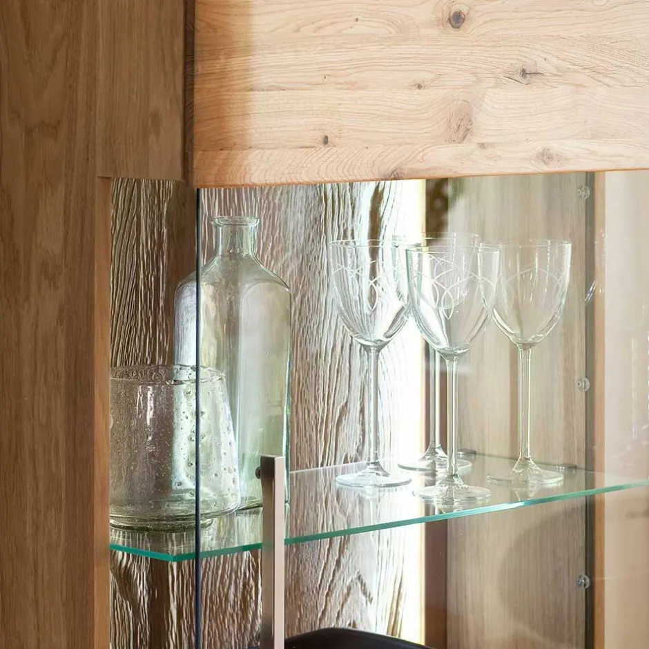 Wohnen Wohnmöbel Set in Eiche Bianco - Crokas (vierteilig)