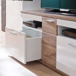 Wohnmöbel Set in Weiß Hochglanz - Icadro (vierteilig)^Wohnen Clearance