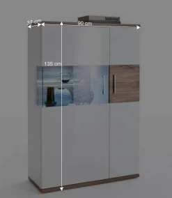 Wohnmöbel Set in Weiß Hochglanz - Icadro (vierteilig)^Wohnen Clearance