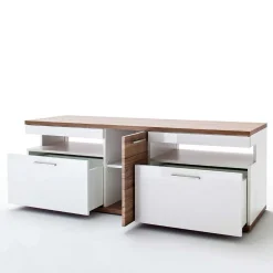 Wohnmöbel Set in Weiß Hochglanz - Icadro (vierteilig)^Wohnen Clearance