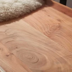 Wohnen Wohnraum Baumkanten Bank mit Rückenlehne - Lussina