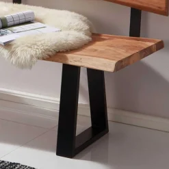 Wohnen Wohnraum Baumkanten Bank mit Rückenlehne - Lussina