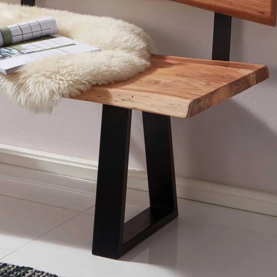 Wohnen Wohnraum Baumkanten Bank mit Rückenlehne - Lussina