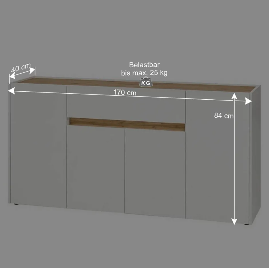 Wohnen Wohnraum Sideboard 170 cm breit - Nonessia