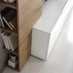 Wohnen Wohnwand Antstellregal Alcamo in Eiche