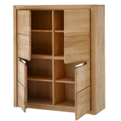 Wohnen Wohnwand Croconia aus Wildeiche Massivholz (dreiteilig)