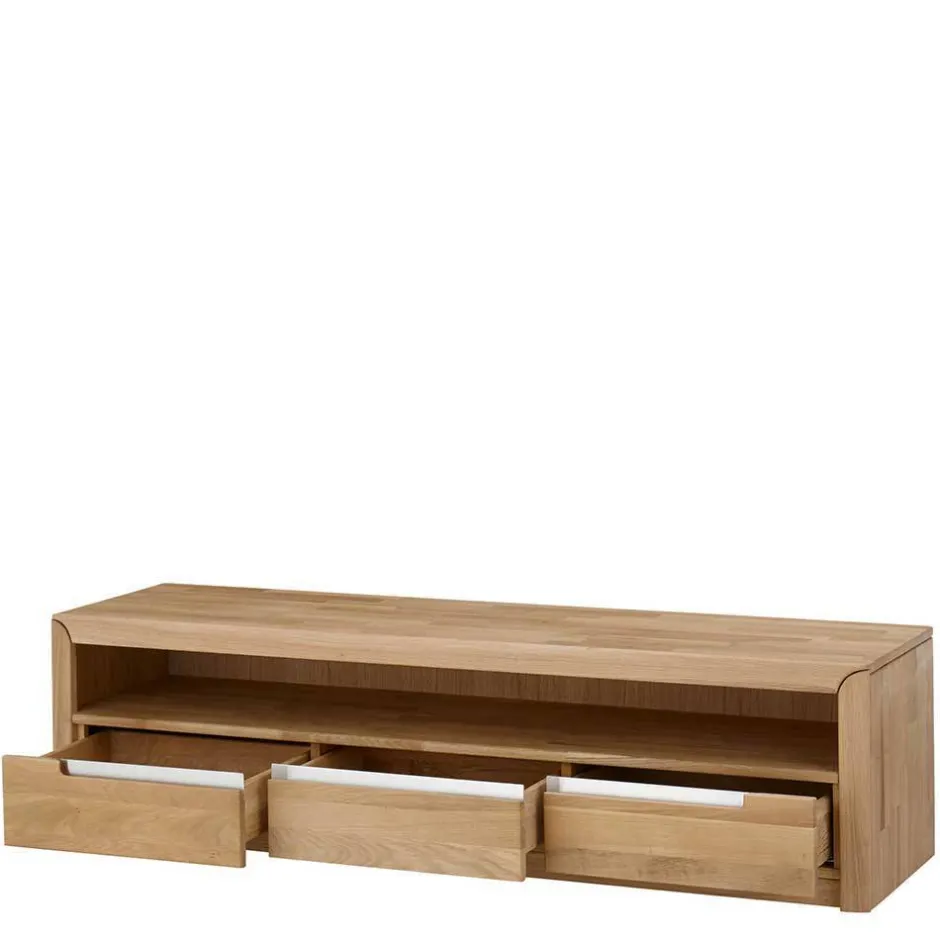 Wohnen Wohnwand Croconia aus Wildeiche Massivholz (dreiteilig)