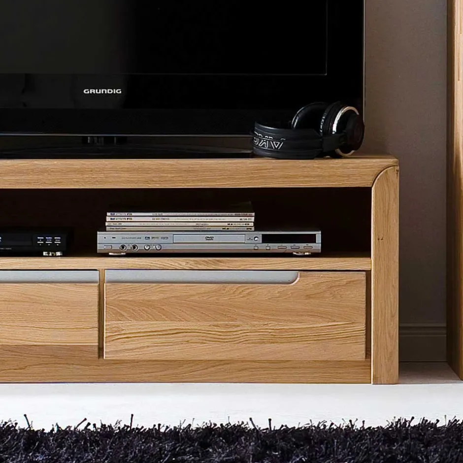 Wohnen Wohnwand Croconia aus Wildeiche Massivholz (dreiteilig)