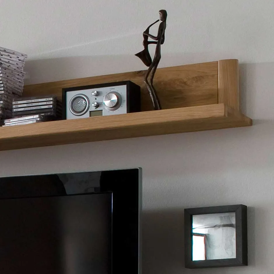 Wohnen Wohnwand Croconia aus Wildeiche Massivholz (dreiteilig)