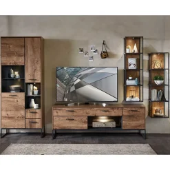 Wohnen Wohnwand Designmöbel Set - Xindus (vierteilig)