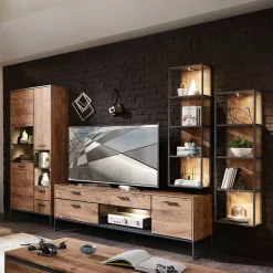 Wohnen Wohnwand Designmöbel Set - Xindus (vierteilig)