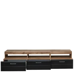 Wohnen Wohnwand in Schwarz & Wildeiche - Kandu (fünfteilig)