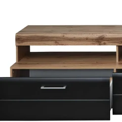 Wohnen Wohnwand in Schwarz & Wildeiche - Kandu (fünfteilig)