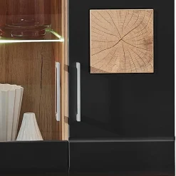 Wohnen Wohnwand in Schwarz & Wildeiche - Kandu (fünfteilig)