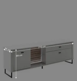 Wohnwand in Weiß mit Wildeiche - Varzino (dreiteilig)^Wohnen Online