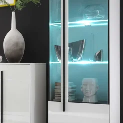 Wohnen Wohnwand Jetongos in Hochglanz Weiß (dreiteilig)