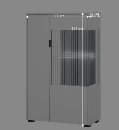 Wohnwand Kombination in Weiß - Dualkos (vierteilig)^Wohnen Discount