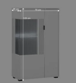 Wohnwand Kombination in Weiß - Dualkos (vierteilig)^Wohnen Discount