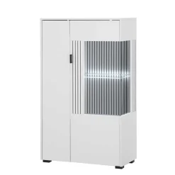 Wohnwand Kombination in Weiß - Dualkos (vierteilig)^Wohnen Discount