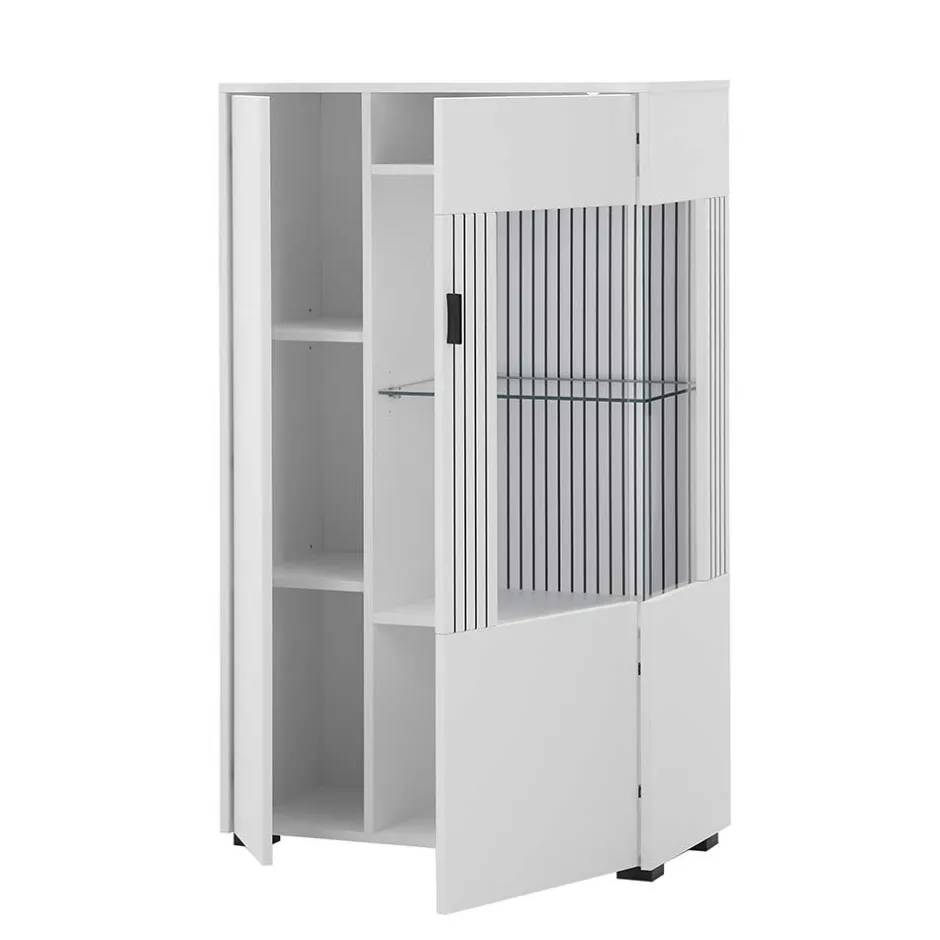 Wohnwand Kombination in Weiß - Dualkos (vierteilig)^Wohnen Discount